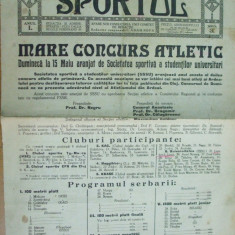 Sport Cluj Kolozsvar editie speciala 1921 15 mai ziar sportiv