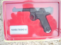 Macheta reproducere revolver metalic - NAMBU TAISHO 14 scara 1:2,5 foto