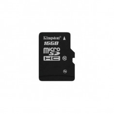 Secure Digital Card micro SDHC 16GB class10 KINGSTON, fara adaptor (SDC10/16GBSP) foto