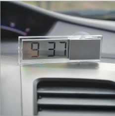 ceas de masina cu ventuza Ceas auto ceas cu ventuza ceas parbriz ceas LCD auto foto