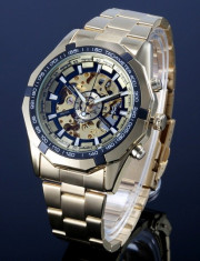 CEAS FULL AUTOMATIC WINNER TM340 TACHYMETER GOLD SKELETON-MODEL 2016-REDUCERE !! foto