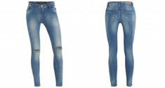 Seven Sisters UK Blugi Femei &amp;quot;Skinny Jeans&amp;quot; Model NOU 2015 Tur Lasat Marime W24 foto