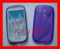 GC200e - Husa gel TPU - Samsung Galaxy S3 SIII Mini i8190 Sline, mov + FOLIE!!! foto