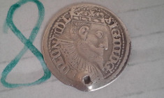 SIGISMUND AL POLONIEI 1598 argint,diametru aprox2 cm,SUPERBA/8 foto