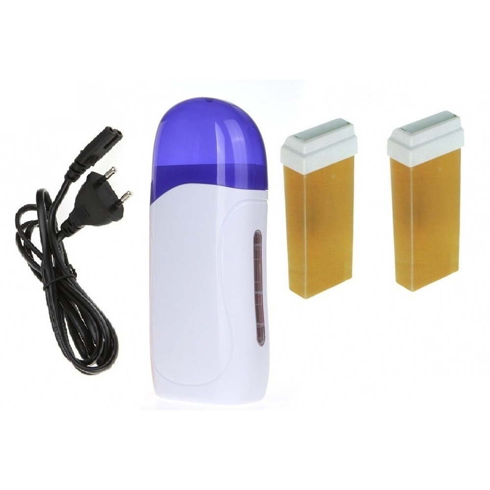 Kit epilat cu 2 x ceara de unica folosinta, incalzitor, epilator