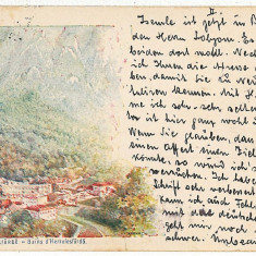 2049 - Baile HERCULANE, Panorama. Litho, Romania - old postcard - used - 1898