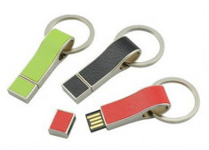 USB Stick memorie breloc piele M4 (8/16/32/64 GB flash memory disk drive) +CADOU foto