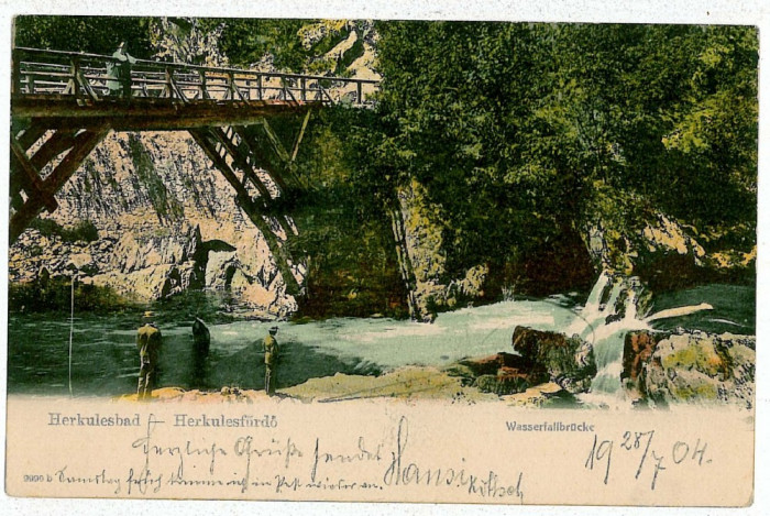 174 - Baile HERCULANE, Caras, Trellis bridge - old postcard - used - 1904