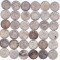 Lot 36 buc monede argint intre 1873-1914 1 leu Carol I. aprox 180 grame