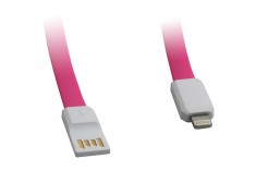 Cablu de incarcare USB My-Magnet iPHONE 5/6 Roz foto