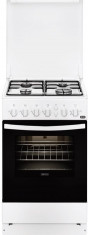 Aragaz Zanussi ZCG212H1WA, Gaz, 50 cm, 4 Arzatoare, Grill, Aprindere Electrica Plita, Iluminare Cuptor, Alb foto