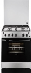 Aragaz Zanussi ZCG61211XA, Gaz, 60 cm, 4 Arzatoare, Grill, Rotisor, Inox foto