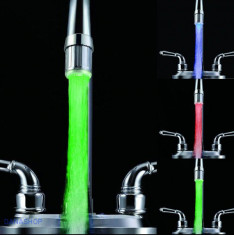 Cap de robinet cu LED in 3 culori, senzor de temperatura apa Nu necesita baterii foto