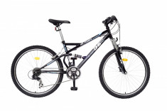 Bicicleta DHS BLAZER 2645-21V - model 2014-Alb-Negru foto