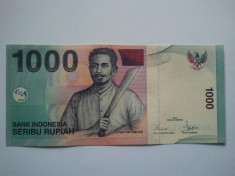 1000 RUPIAH 2000 INZONEZIA / INDONESIA UNC foto