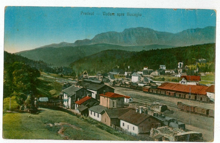 2845 - PREDEAL, Brasov, Railway Station - old postcard - unused