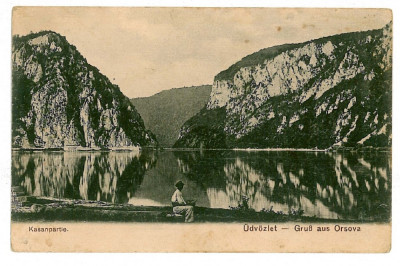 2817 - ORSOVA, Danube Kazan - old postcard - unused foto