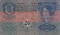 AUSTRIA/UNGARIA 20 kronen/korona 1913 F+!!! foto