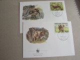 Gabon 1988 fauna elefanti MI 1009-1012 FDC w06