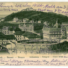 2839 - BRASOV, dealul Strajii, Panorama - old postcard - used - 1903