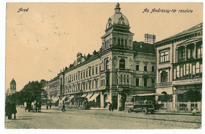 2864 - ARAD, Omnibus, Romania - old postcard - used - 1913 foto