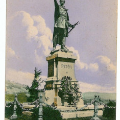 2872 - SIGHISOARA, Mures, statue PETOFI SANDOR - old postcard - used - 1910