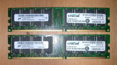 Kit 2x 1gb ddr1 400 mhz Crucial foto