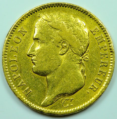 ticuzz - Franta 1807 A 40 Franci Tete Lauree Moneda de AUR Napoleon Foarte RARA! foto
