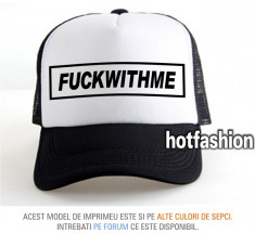 SAPCA, SEPCI TRUCKER, cu plasa, snapback - FUCK WITH ME - e x c l u s i v ! foto