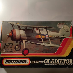 Macheta avion biplan GLOSTER GLADIATOR PK-8 Model Kit by MATCHBOX (Original!!!) foto