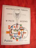 Bloc Cupa Mondiala Fotbal 1966 Polonia , stampilat