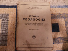 Istoria Pedagogiei de G. G. Antonescu foto