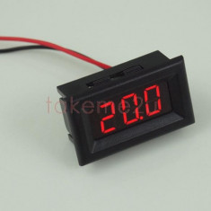 Voltmetru Digital display rosu led DC2.5-30Volti foto