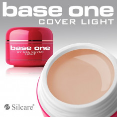 gel uv Polonia Base One Silcare ORIGINAL, camuflaj Cover Light 15 ml, pentru unghii false foto