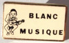 T3. INSIGNA TIP PIN MUZICA BLANC MUSIQUE - 25 x 15 mm **