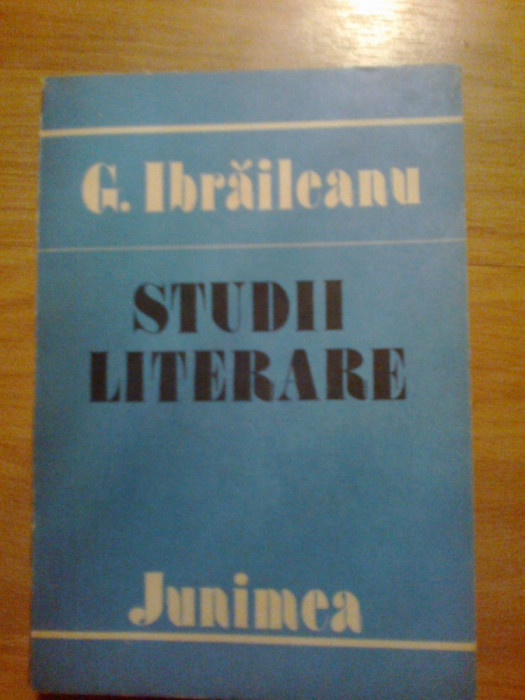 n Garabet Ibraileanu - Studii literare