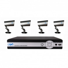 Kit DVR supraveghere video PNI House PTZ04, Exterior/Interior,4camere foto