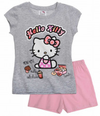 Pijama scurta 2-8 ani - Hello Kitty - art 87353 gri-roz foto