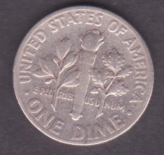 MONEDA DIN ARGINT SUA - ONE DIME 1947 foto