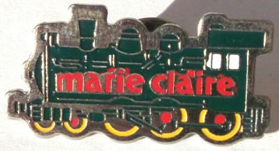 T3. INSIGNA TIP PIN LOCOMOTIVA RETRO CU ABURI - dimensiune 32 x 16 mm ** foto