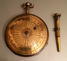 ceas buzunar breguet mecanism spindli aur anul 1800 inceput plata in avans foto