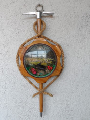 Panoplie tematica montana - Alpenstock-piolet cu coarda si medalion port poza foto