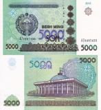 UZBEKISTAN 5.000 som 2013 UNC!!!