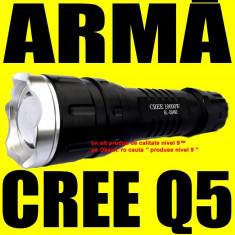 LANTERNA cu LED CREE Q5 pentru Arma Pusca Airsoft + Telecomanda cu Fir + INCARCATOR CASA + ZOOM + LUPA + ACUMULATOR 18650 foto