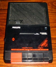 Inregistrator de casete portabil Vintage Philips D6260 foto