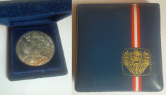 MONEDA DIN ARGINT AUSTRIA - 1 THALER 1780 SF - MARIA THERESIA, STARE aUNC, IN CUTIE ORIGINALA, PATINA FRUMOASA foto