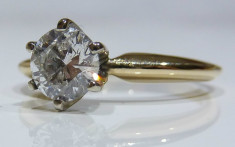 Inel logodna aur 14k cu diamante 0.65CT foto