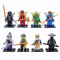 Set minifigurine tip LEGO Ninjago Rebooted, Kai Zane Lloyd Cole Jay Evil Wu Sensei Garmadon PIXAL, calitate excelenta, compatibile, NOI
