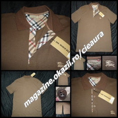 TRICOU MARO BARBATI 5XL FIRMA BURBERRY MANECA SCURTA GULER 100% BUMBAC XXXXXL 66 foto