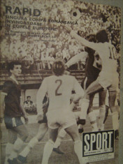 Revista Sport (nr.9 / 1975) - Rapid Bucuresti singura echipa invingatoare in cupele europene cu Anderlecht 1-0 foto